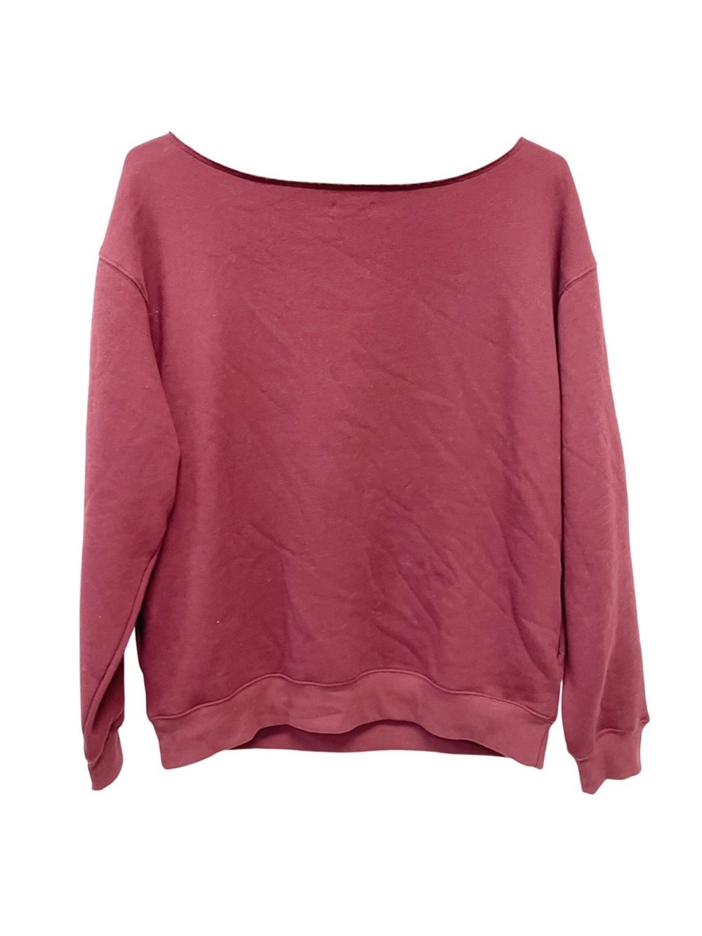 🆕 Wild Fable Burgundy Boat Neck Pullover Sweatshirt - S - Picture 3 of 5